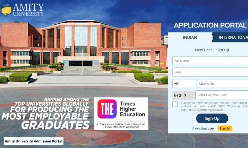 Amity University Admission Portal