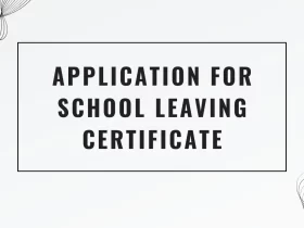 Application For School Leaving Certificate