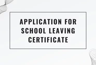 Application For School Leaving Certificate